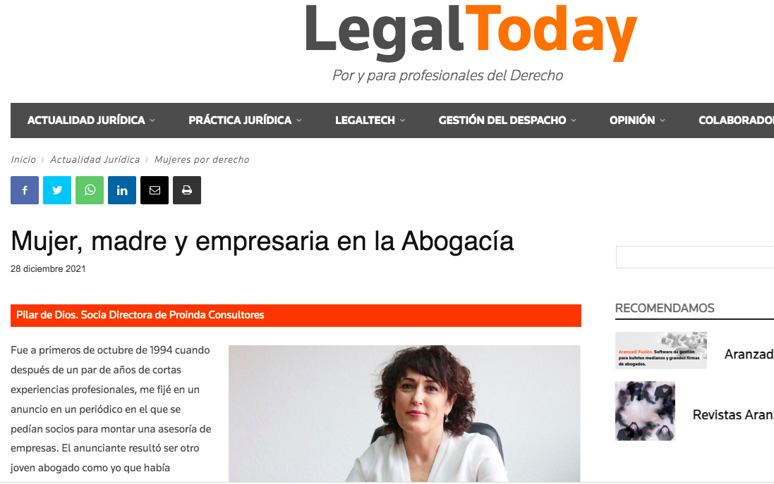 Mujer, madre y empresaria en la Abogacía